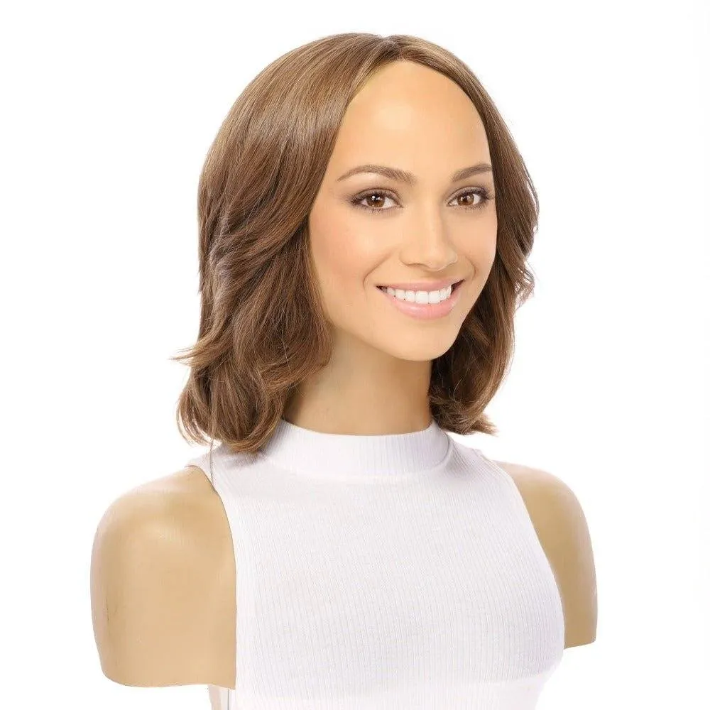 12" Luxe Pixie Silk Top Wig #12 Warm Light Brown Wavy