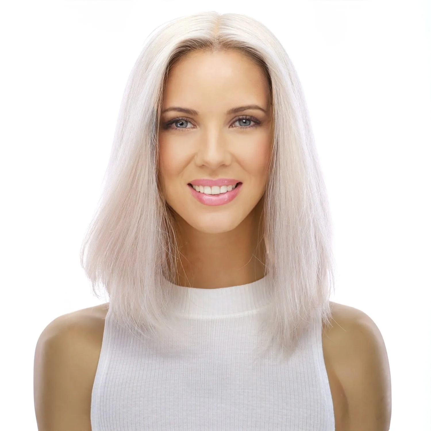 13" Victoria Silk Top Wig Ice Blonde