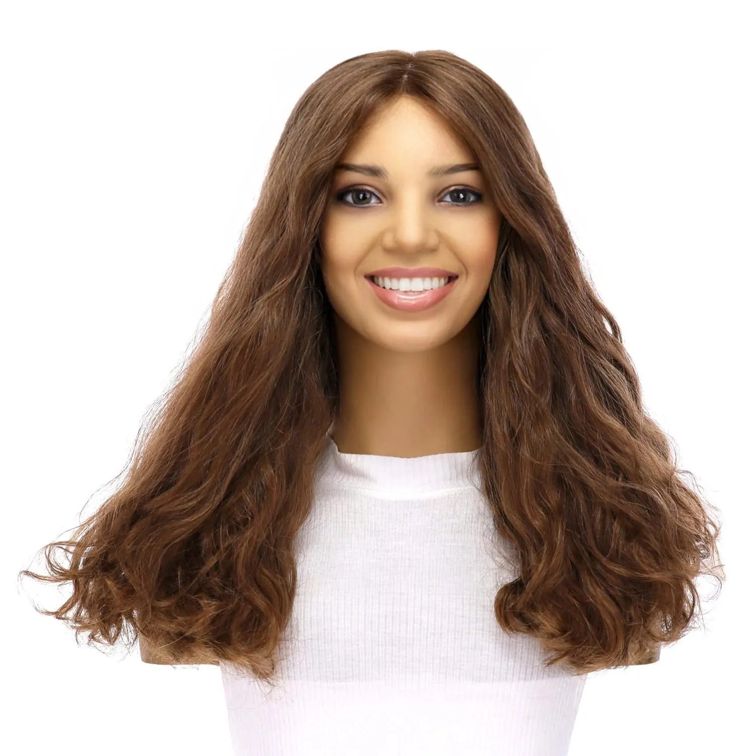 20" Luxe Silk Top Wig #10 Neutral Light Brown Wavy