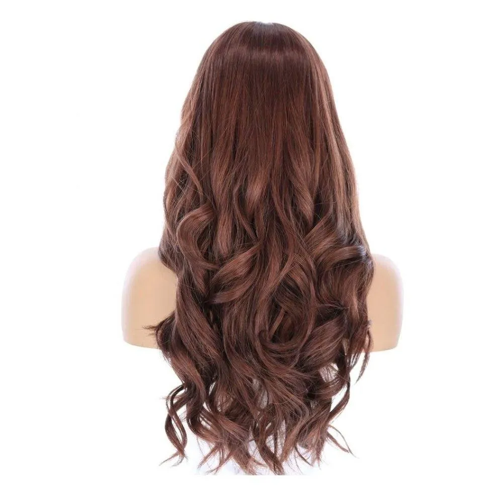 26" Amber Silk Top Wig Auburn