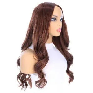 26" Amber Silk Top Wig Auburn