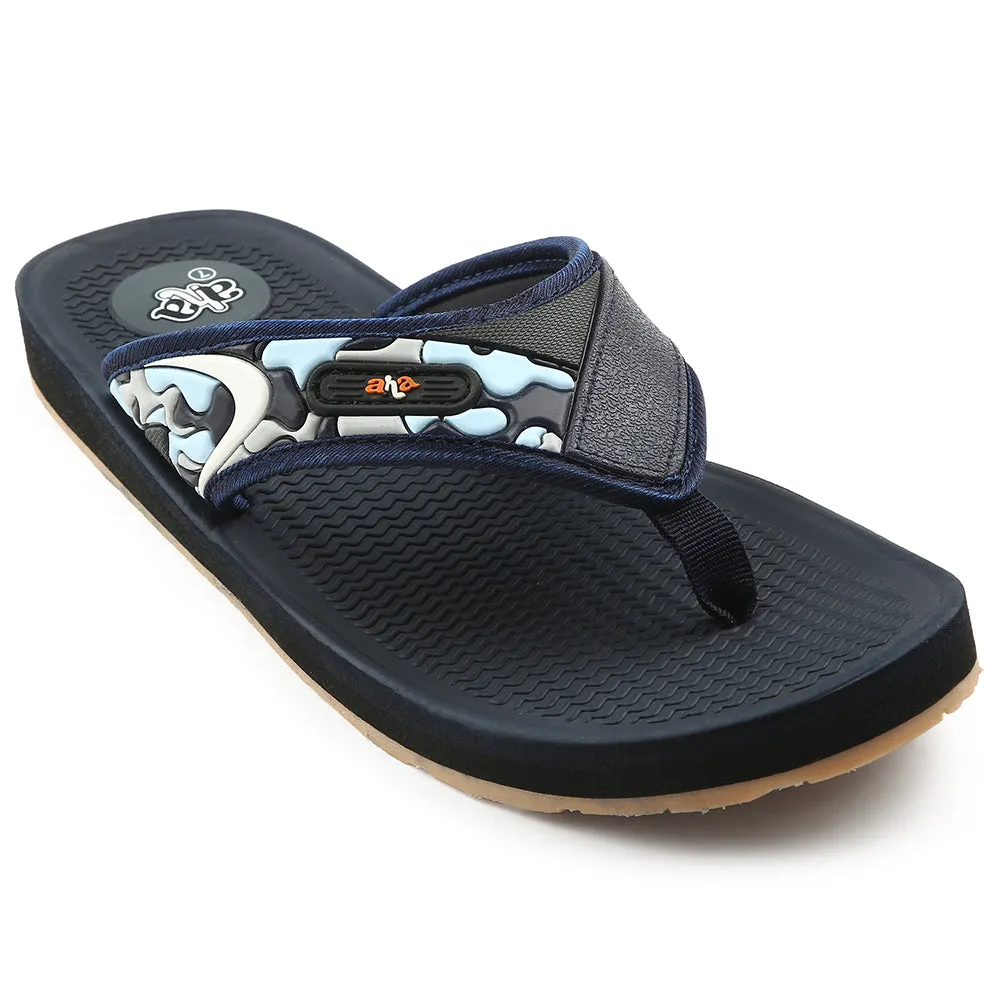 A-HA Navy Blue Casual Slipper For Men ANCO-7 By Liberty