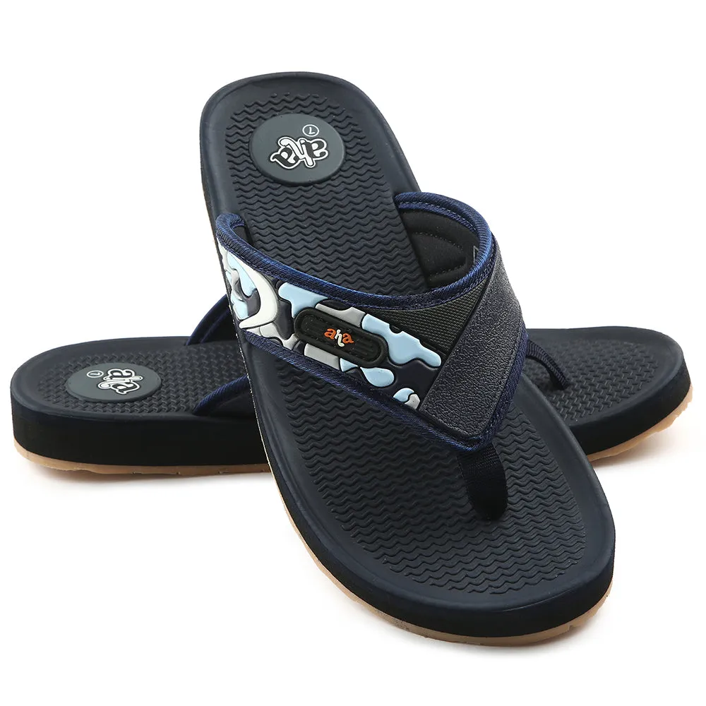 A-HA Navy Blue Casual Slipper For Men ANCO-7 By Liberty