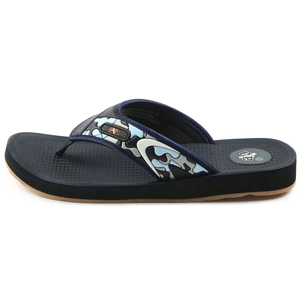 A-HA Navy Blue Casual Slipper For Men ANCO-7 By Liberty