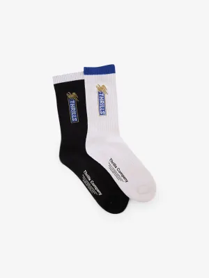 Allegiance 2 Pack Sock - Black - White