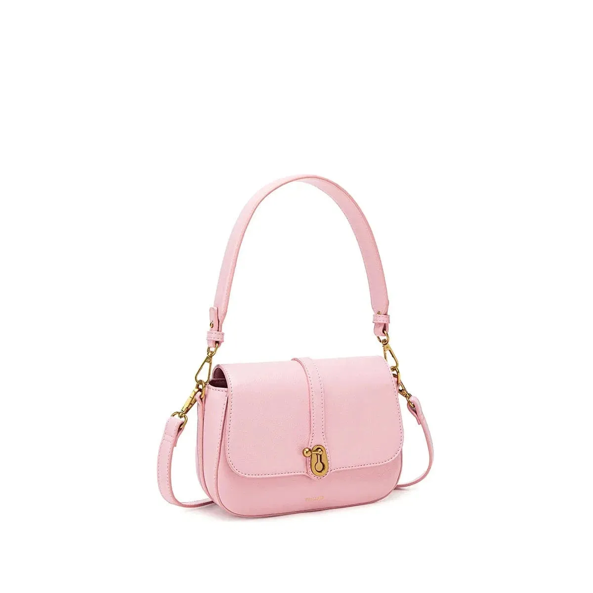 Athena Vegan Leather Saddle Bag | Light Pink