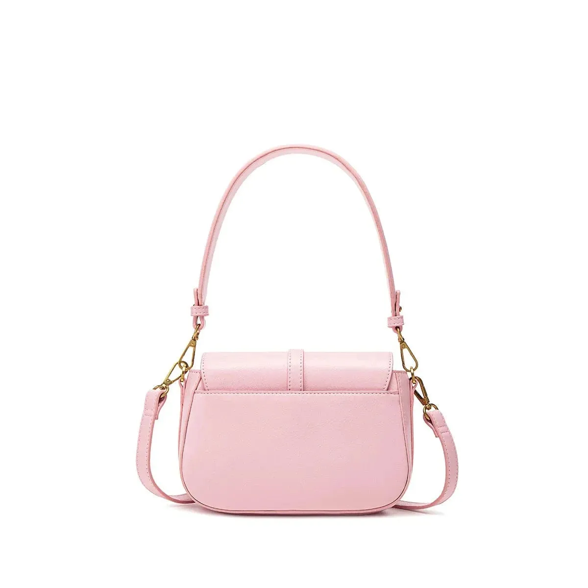 Athena Vegan Leather Saddle Bag | Light Pink