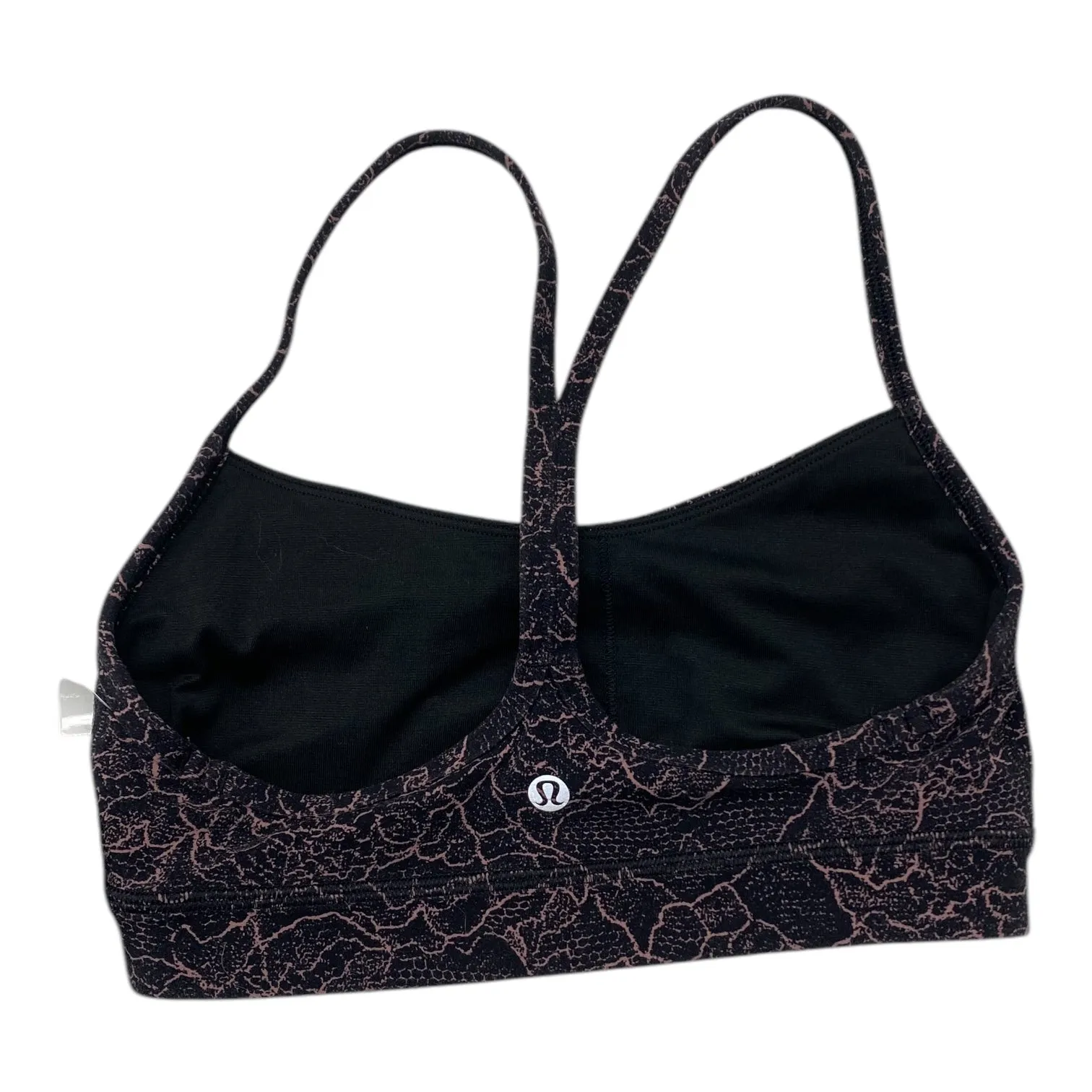 Athletic Bra By Lululemon In Black & Pink, Size:4