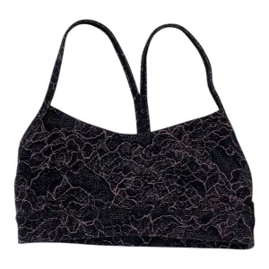 Athletic Bra By Lululemon In Black & Pink, Size:4