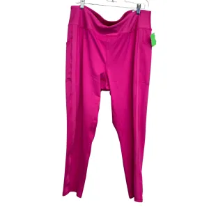 Athletic Leggings By Tek Gear In Pink, Size:2X