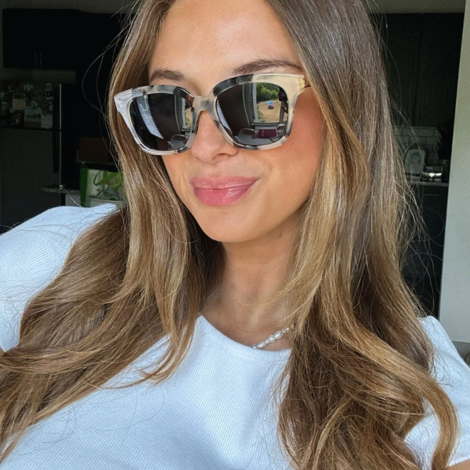 BELLA XS - CREAM TORTOISE   SOLID GREY SUNGLASSES