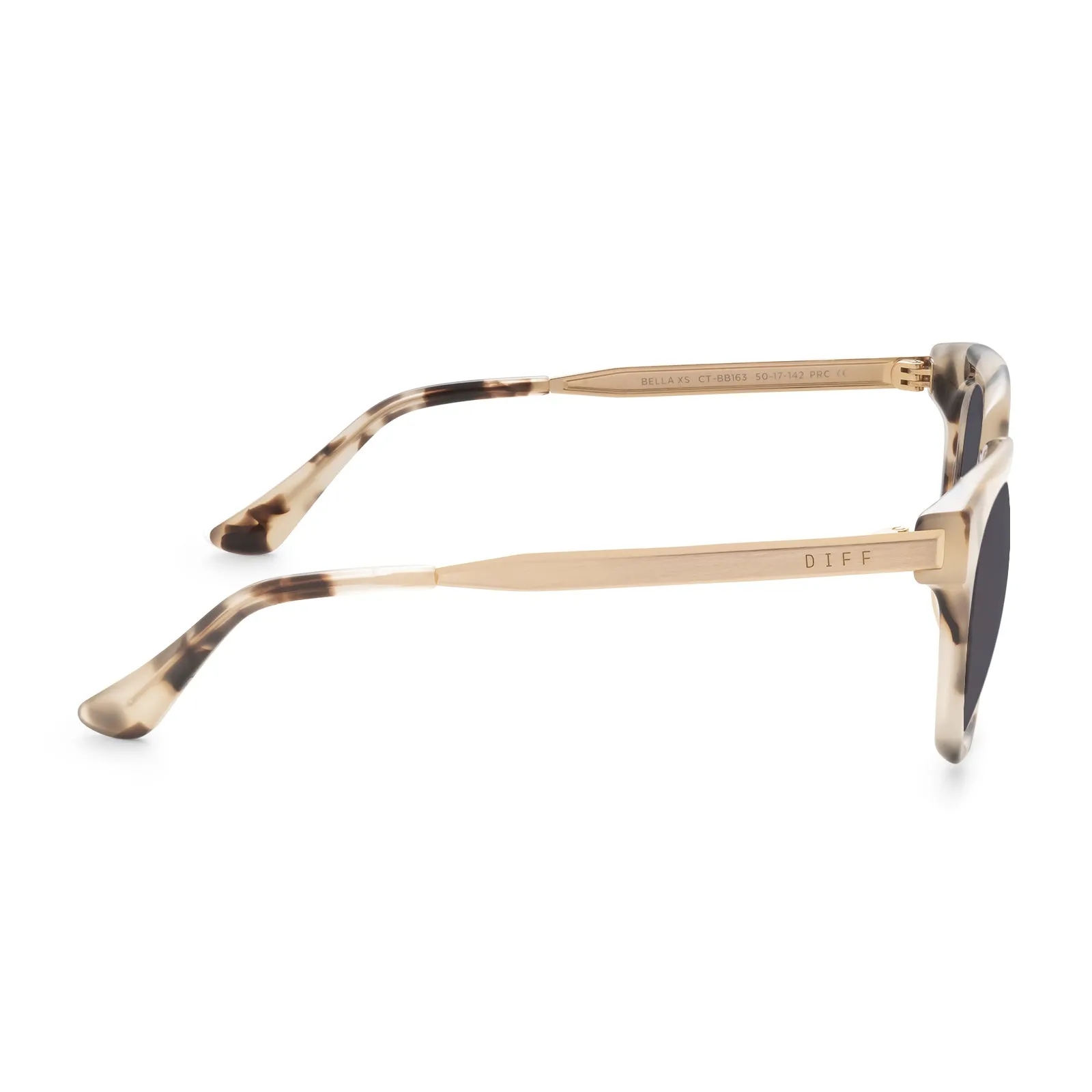 BELLA XS - CREAM TORTOISE   SOLID GREY SUNGLASSES