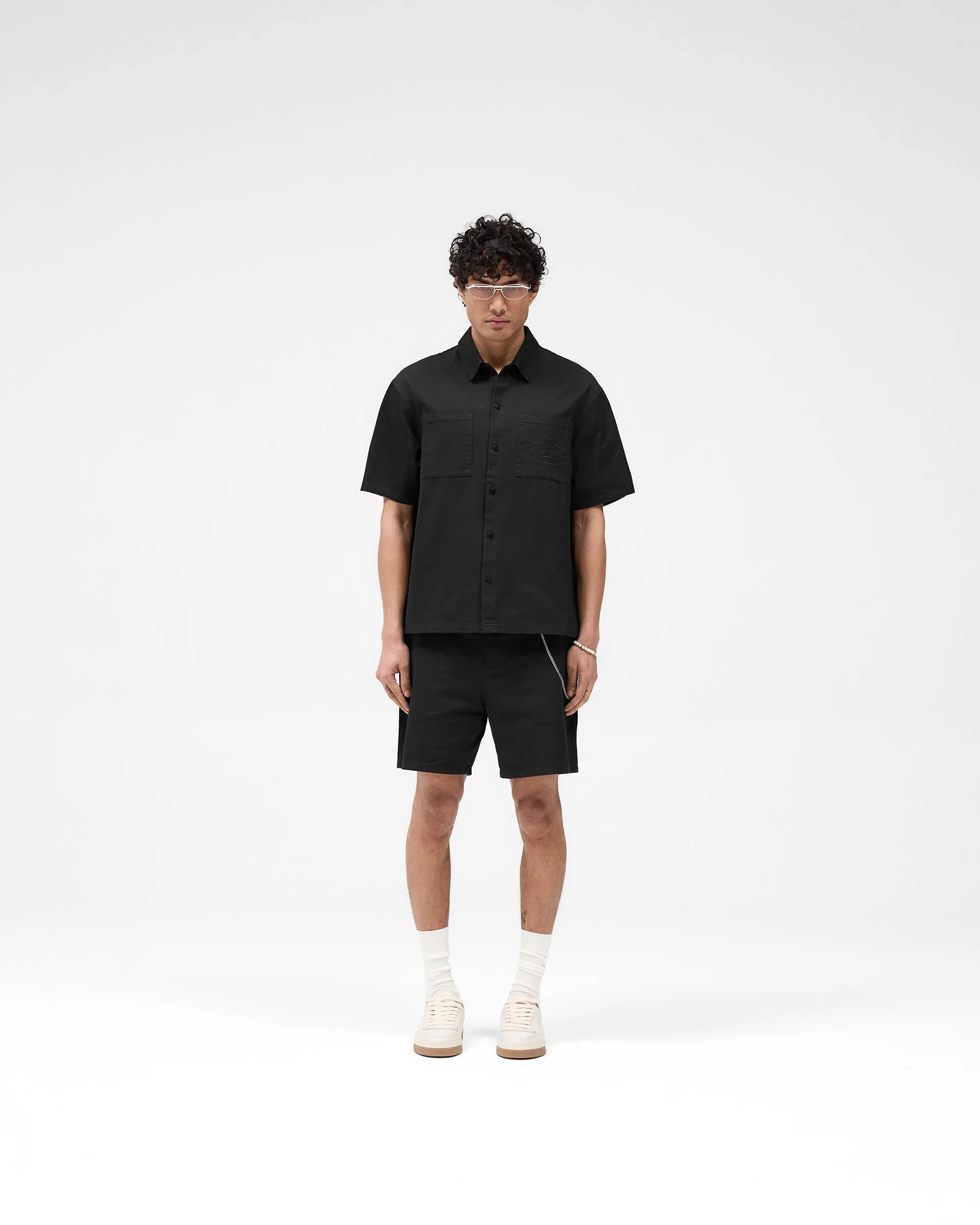 Cotton Tailored Short - Jet Black