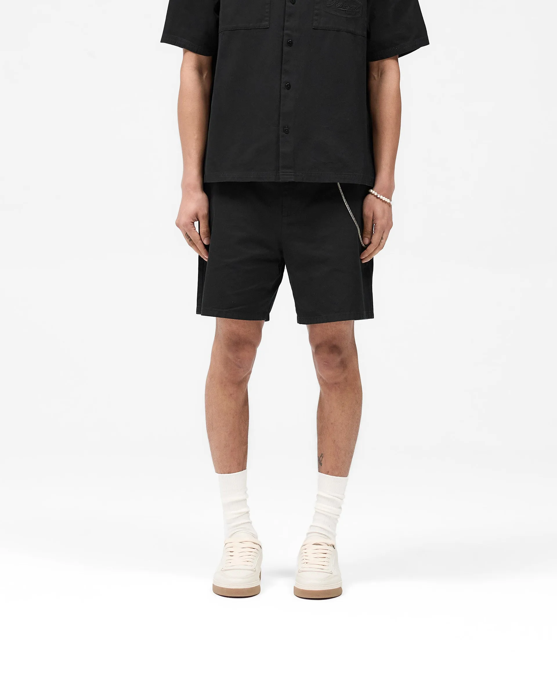 Cotton Tailored Short - Jet Black