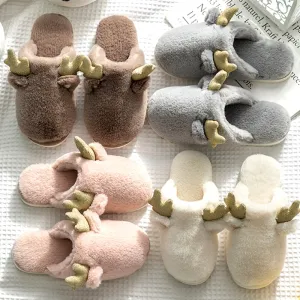 Cute Antler Cotton slippers