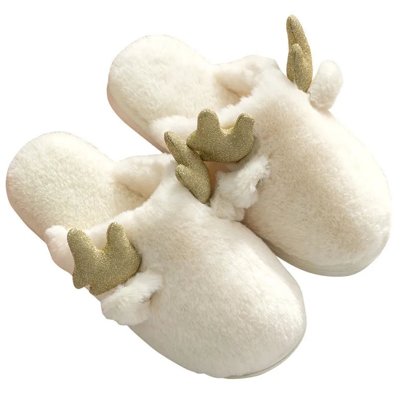Cute Antler Cotton slippers