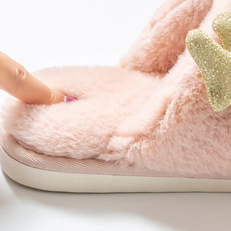 Cute Antler Cotton slippers