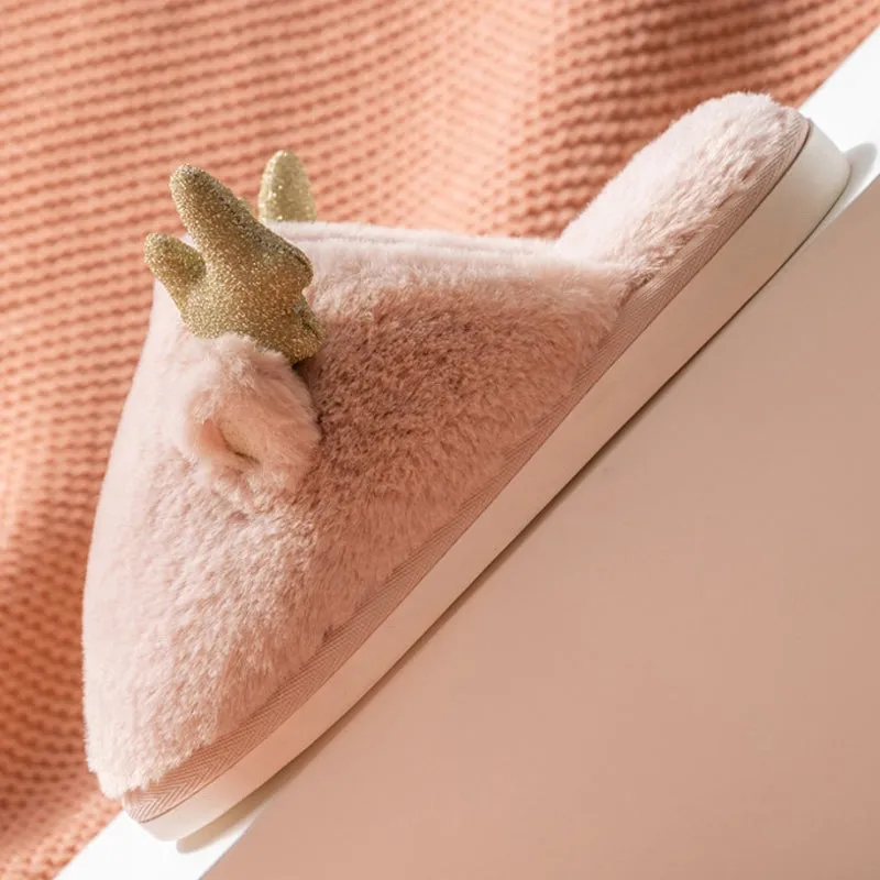 Cute Antler Cotton slippers