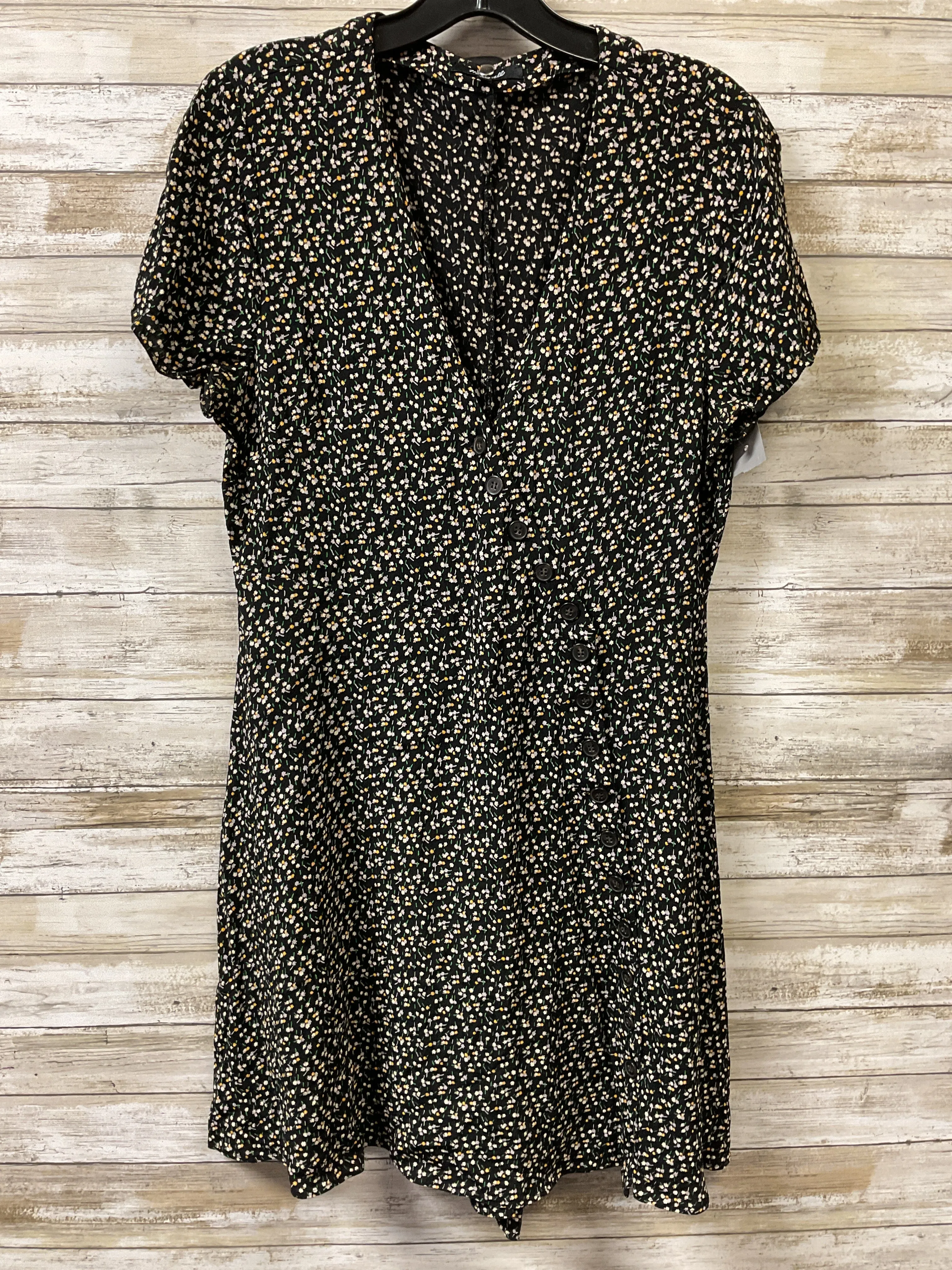 Dress Casual Short By Madewell In Black & Orange, Size:12