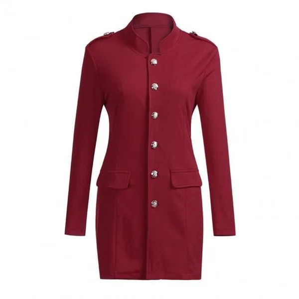 Fashion Simple Office Lady Lapel Suit Coat