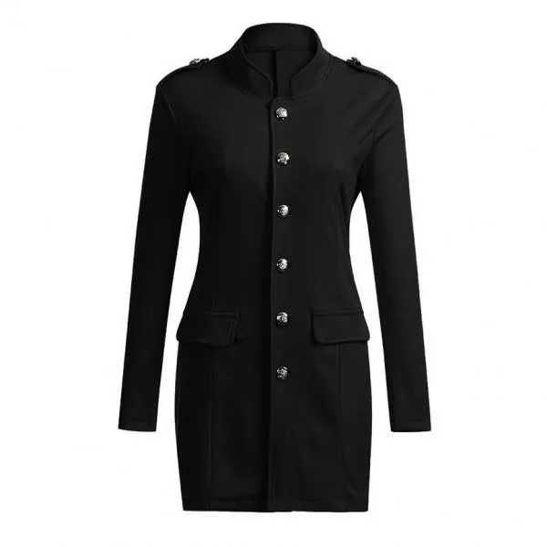 Fashion Simple Office Lady Lapel Suit Coat