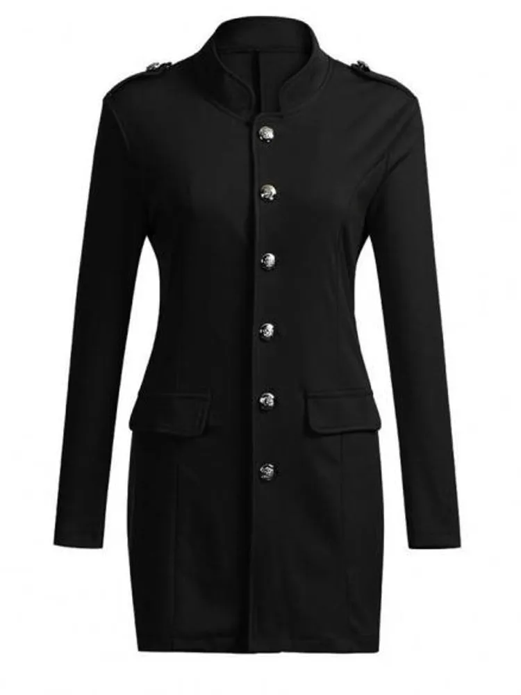 Fashion Simple Office Lady Lapel Suit Coat