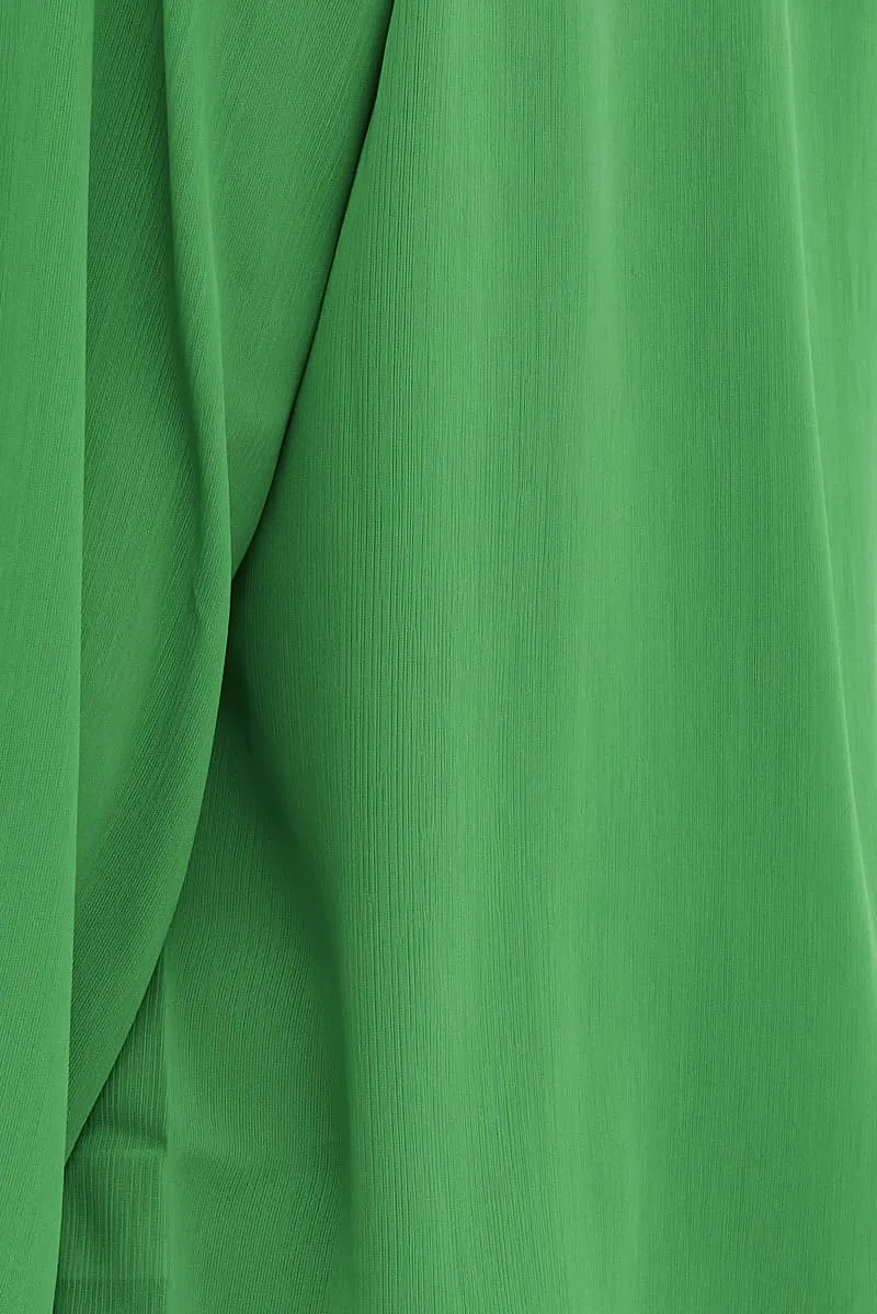 Green See-Through Beachwear Set
