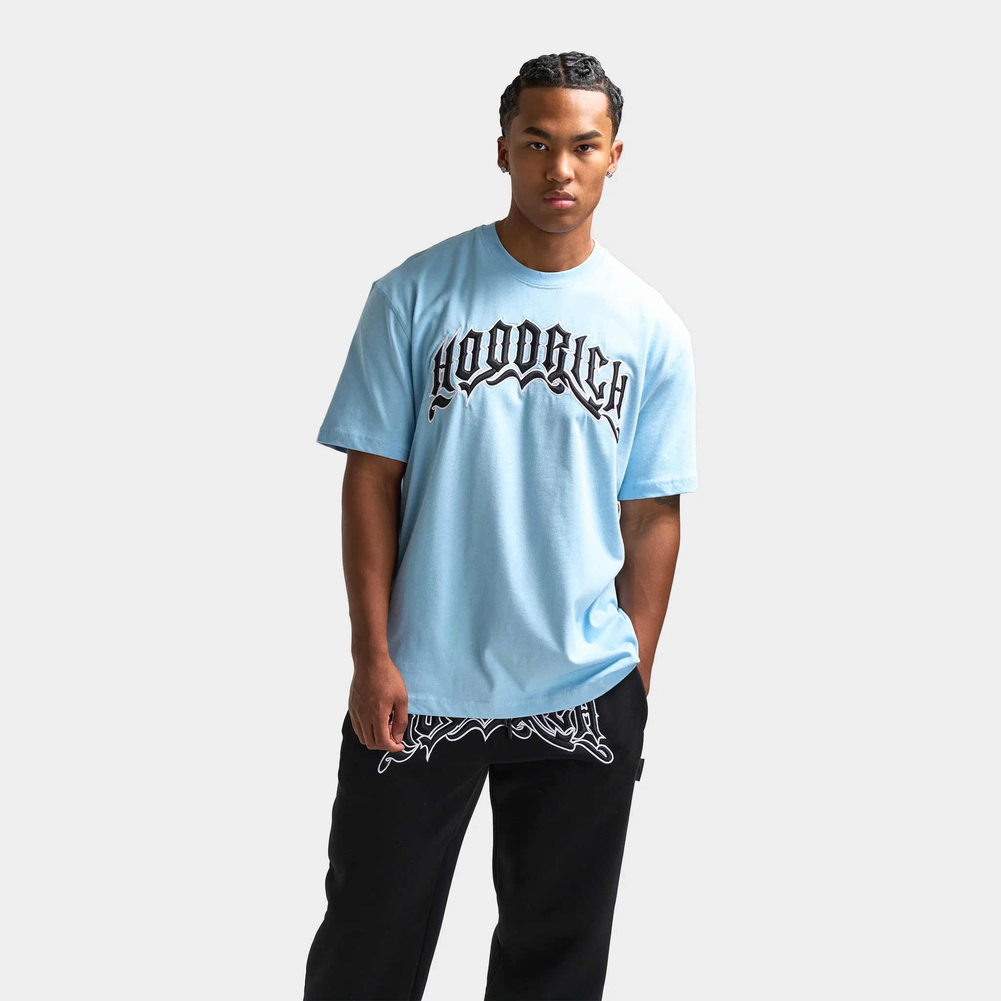 Hoodrich Ritual Embroidered T-Shirt Clear Sky / Black