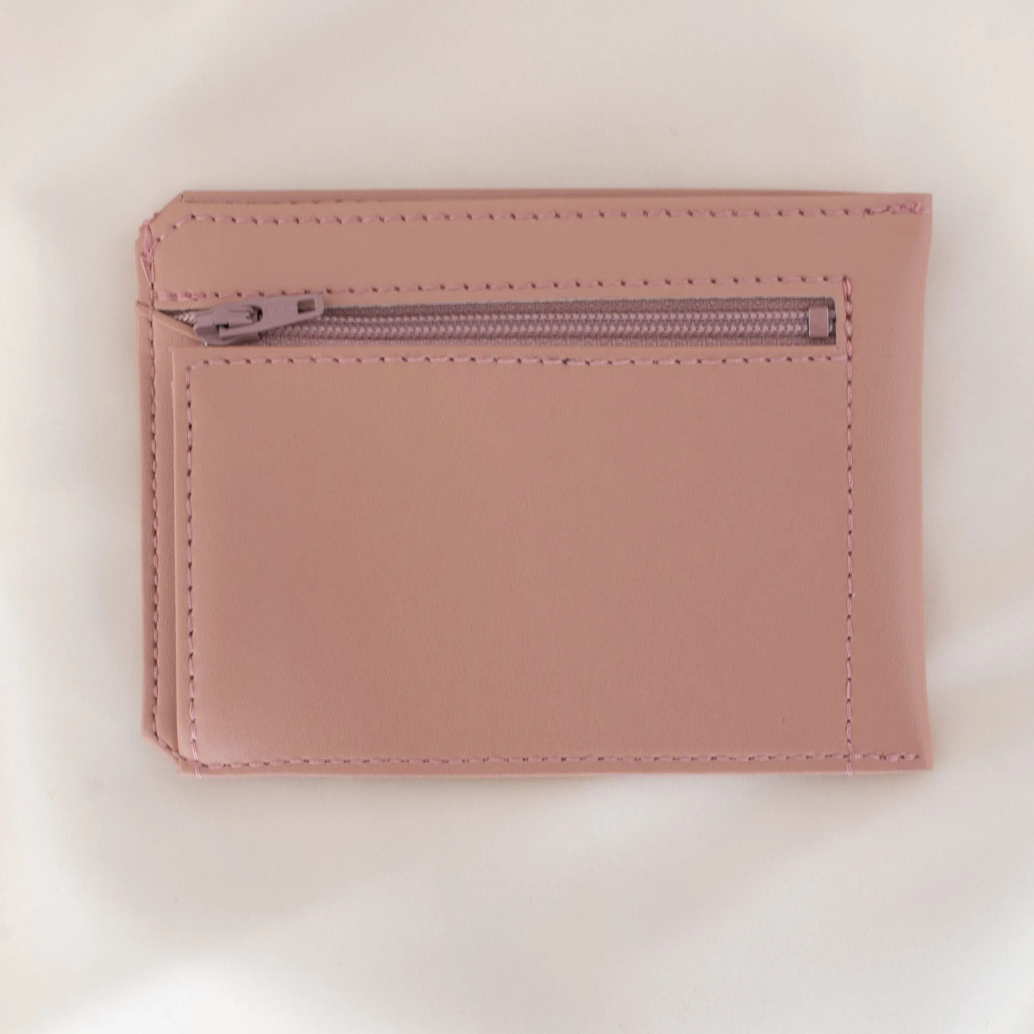 Jasmin Vegan Apple Leather Compact Wallet | Old Pink