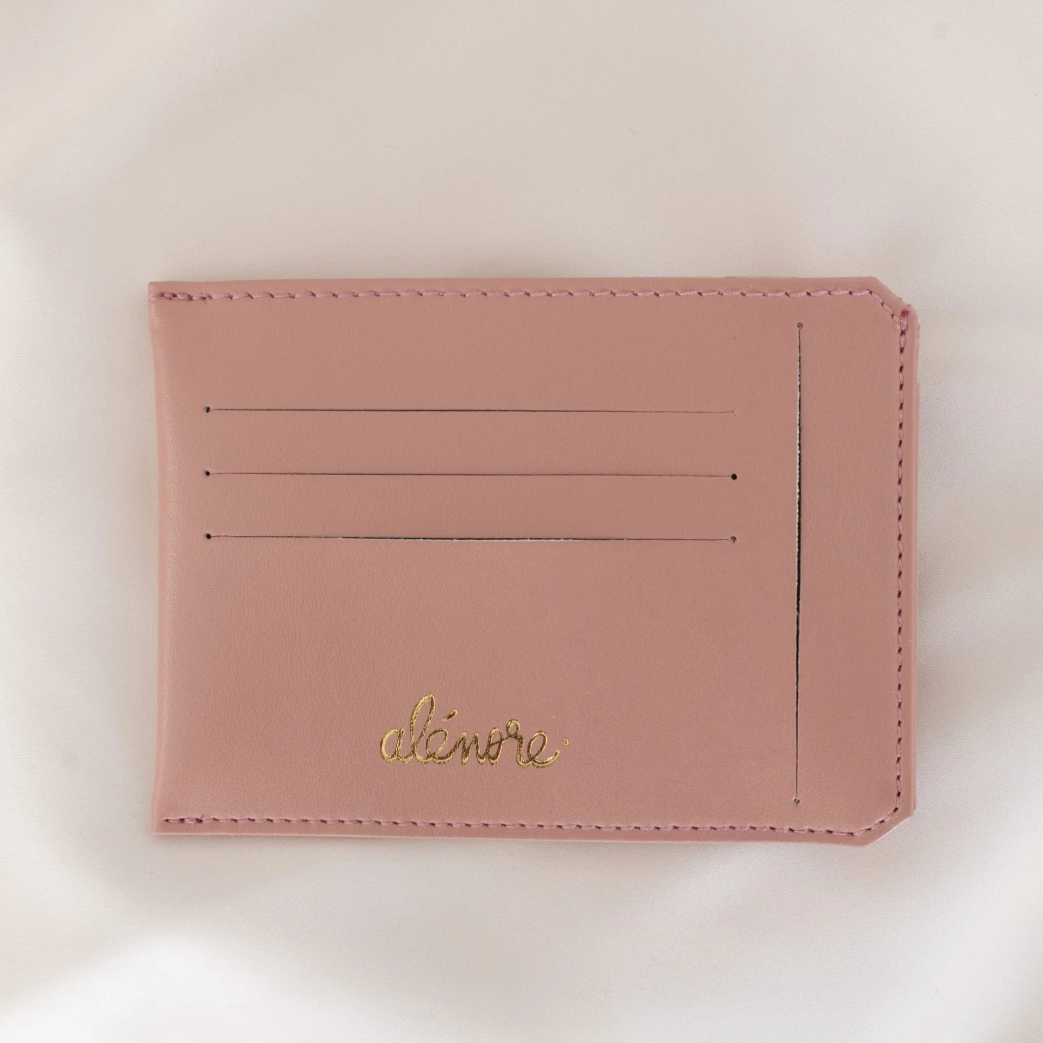 Jasmin Vegan Apple Leather Compact Wallet | Old Pink