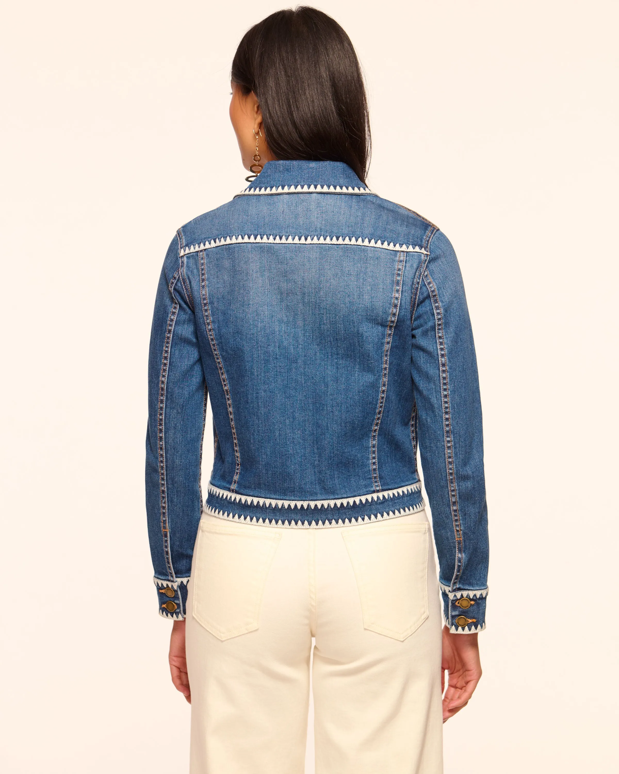 Kasey Crochet Denim Jacket