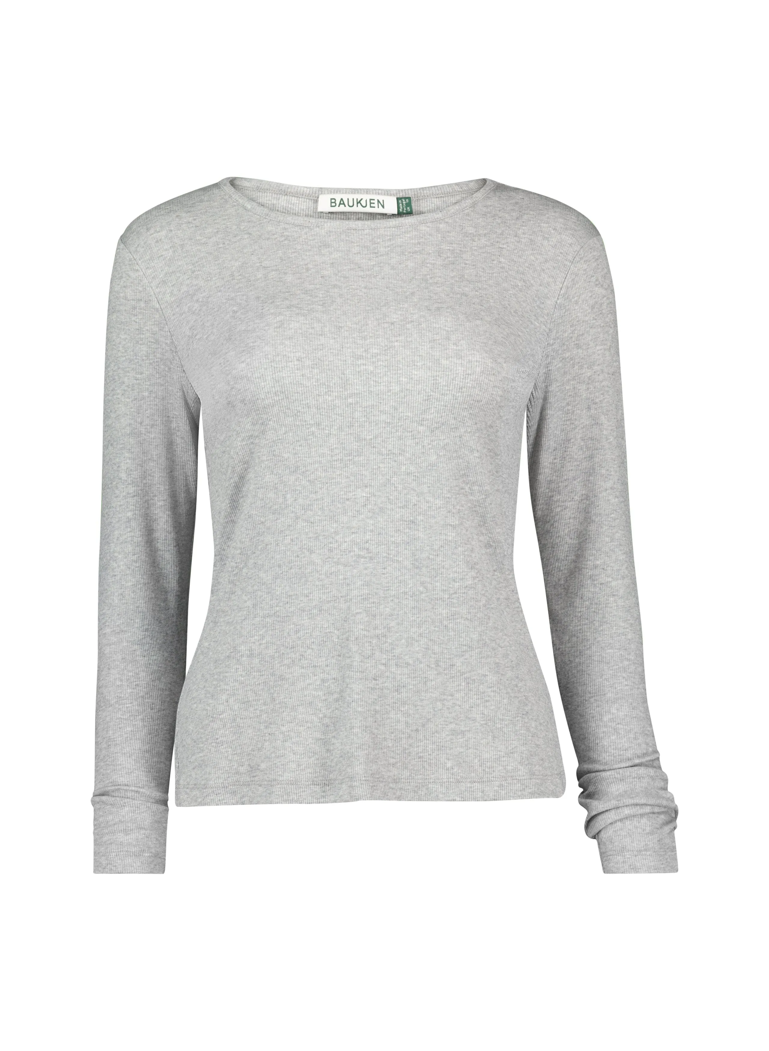 Krystea TENCEL™ & Organic Cotton Luxe Crew Neck Top | Grey Marl