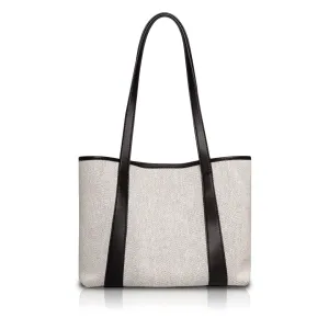 Line Canvas Tote - Grey