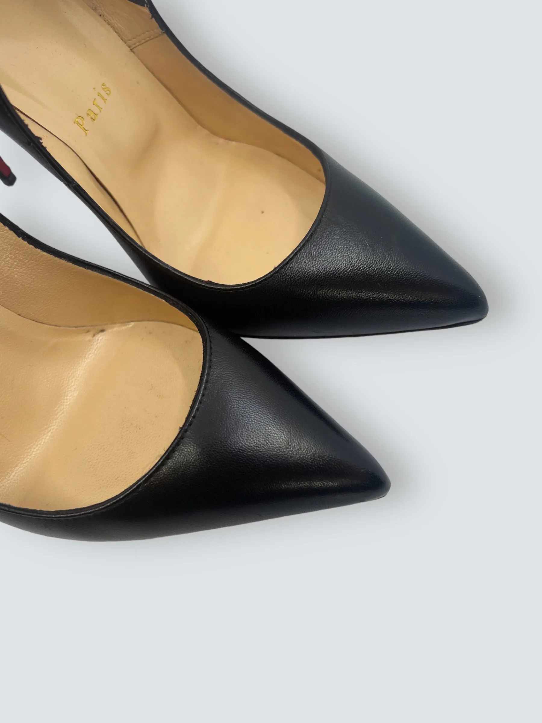 Louboutins Size 36.5 Victorina Flame 100  Black Shoes
