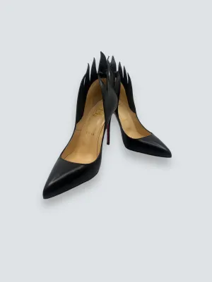 Louboutins Size 36.5 Victorina Flame 100  Black Shoes