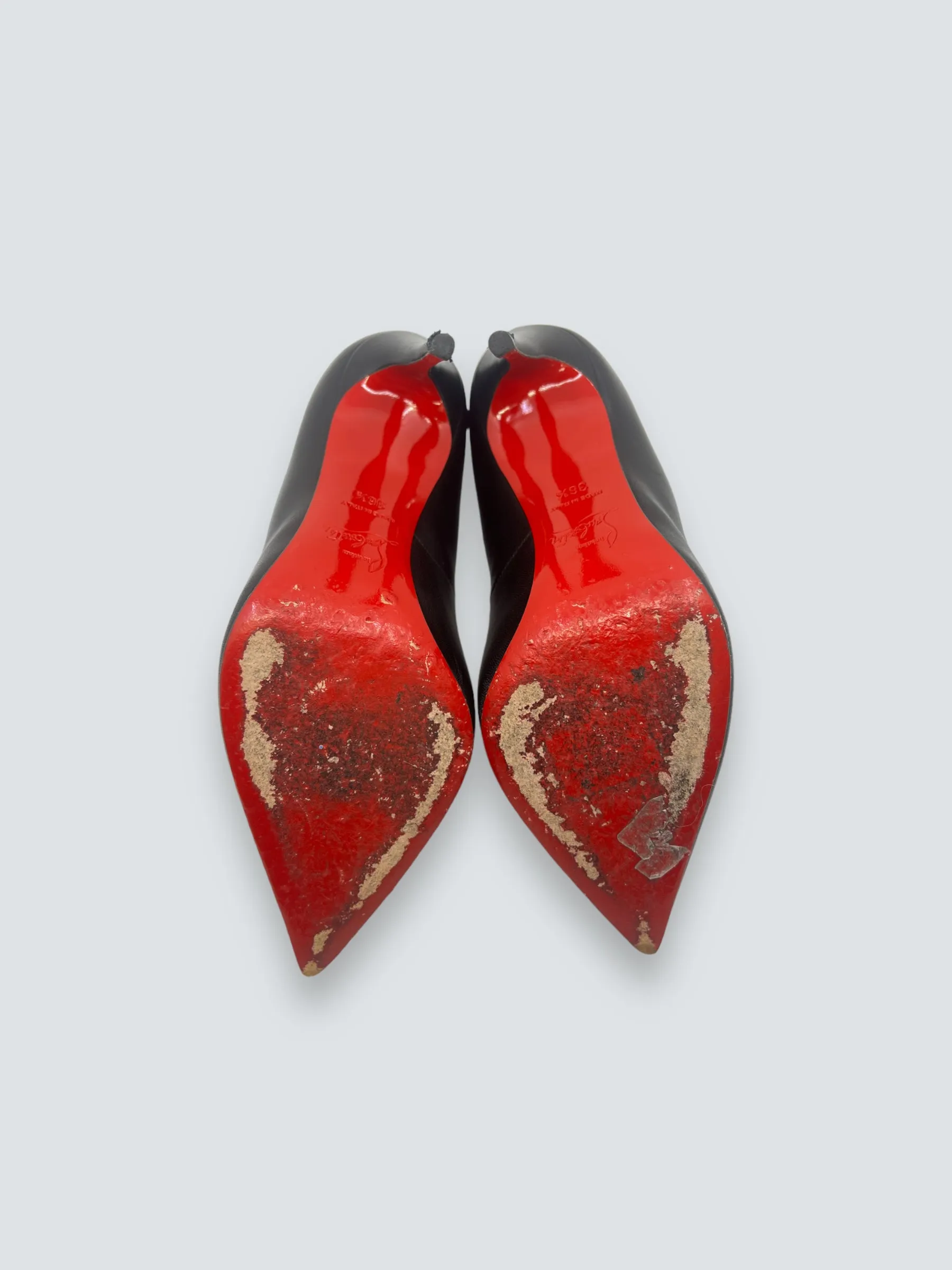Louboutins Size 36.5 Victorina Flame 100  Black Shoes