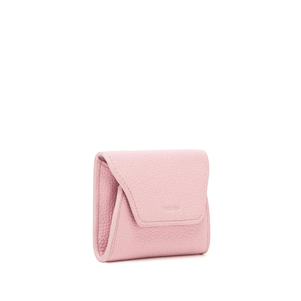 Mavis Vegan Leather Mini Wallet | Light Pink Pebbled