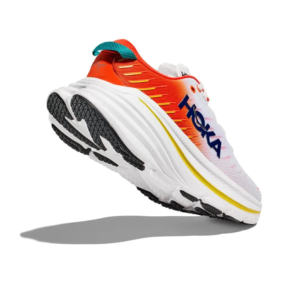 Mens HOKA Bondi X - Blanc De Blanc / Flame