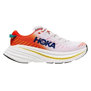 Mens HOKA Bondi X - Blanc De Blanc / Flame