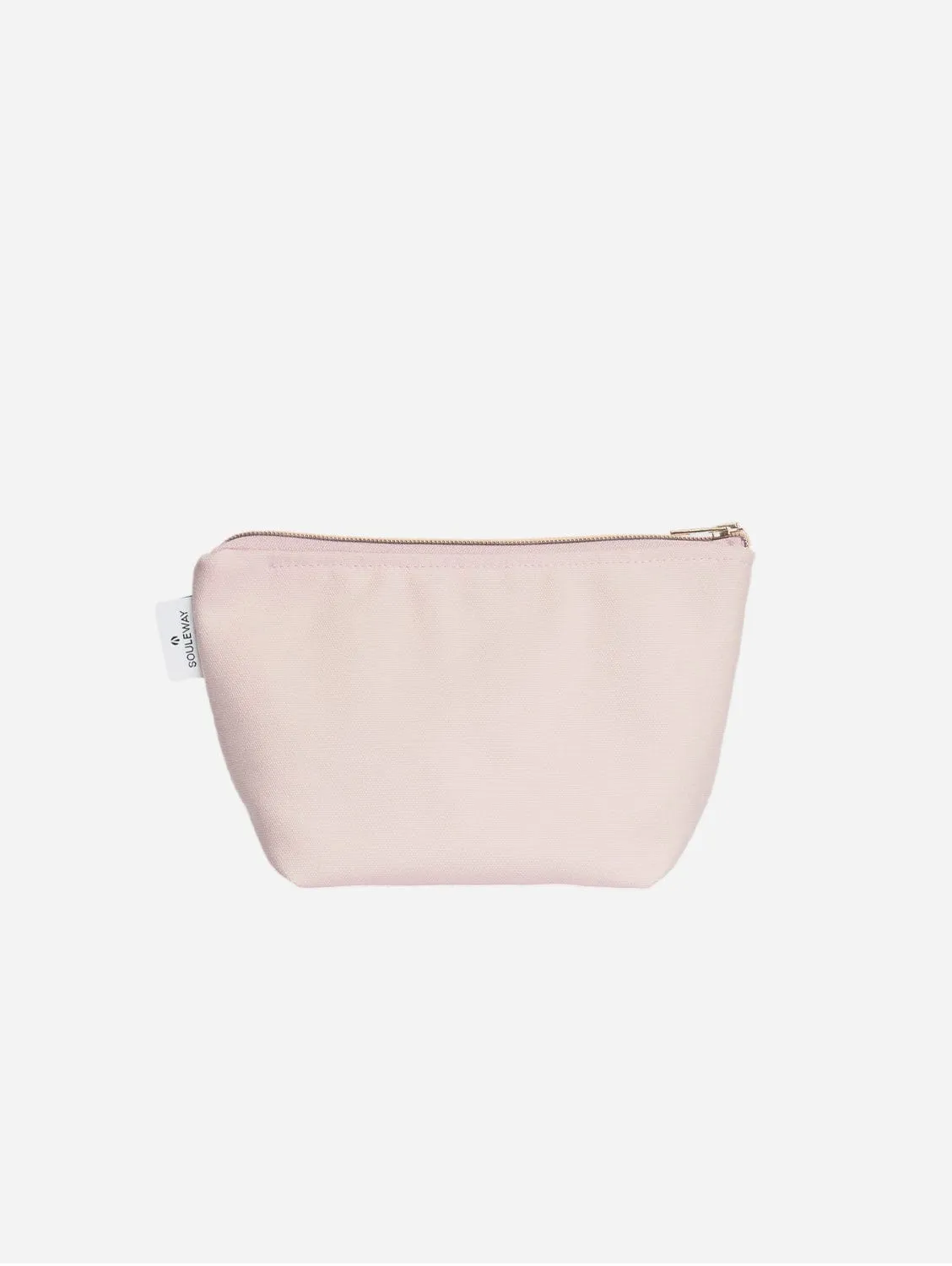 Natural Cotton Canvas Cosmetic Bag | Blush Pink