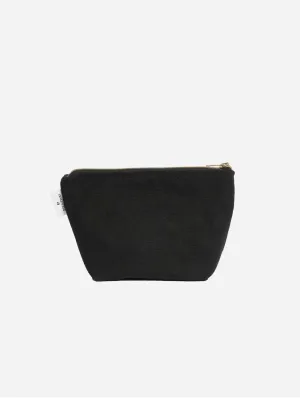 Natural Cotton Canvas Cosmetic Bag | Night Black