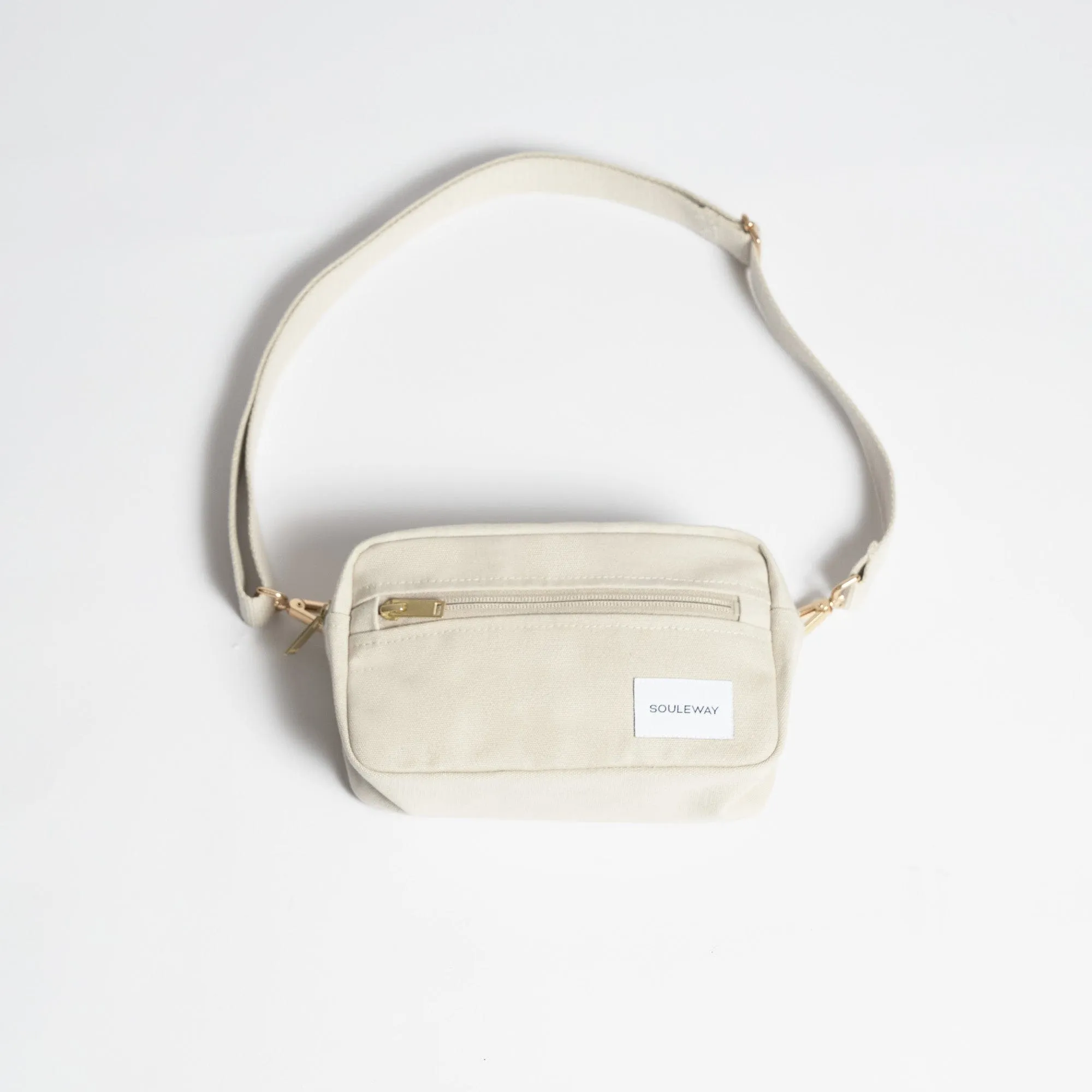 Natural Cotton Canvas Hip Bag | Desert Sand