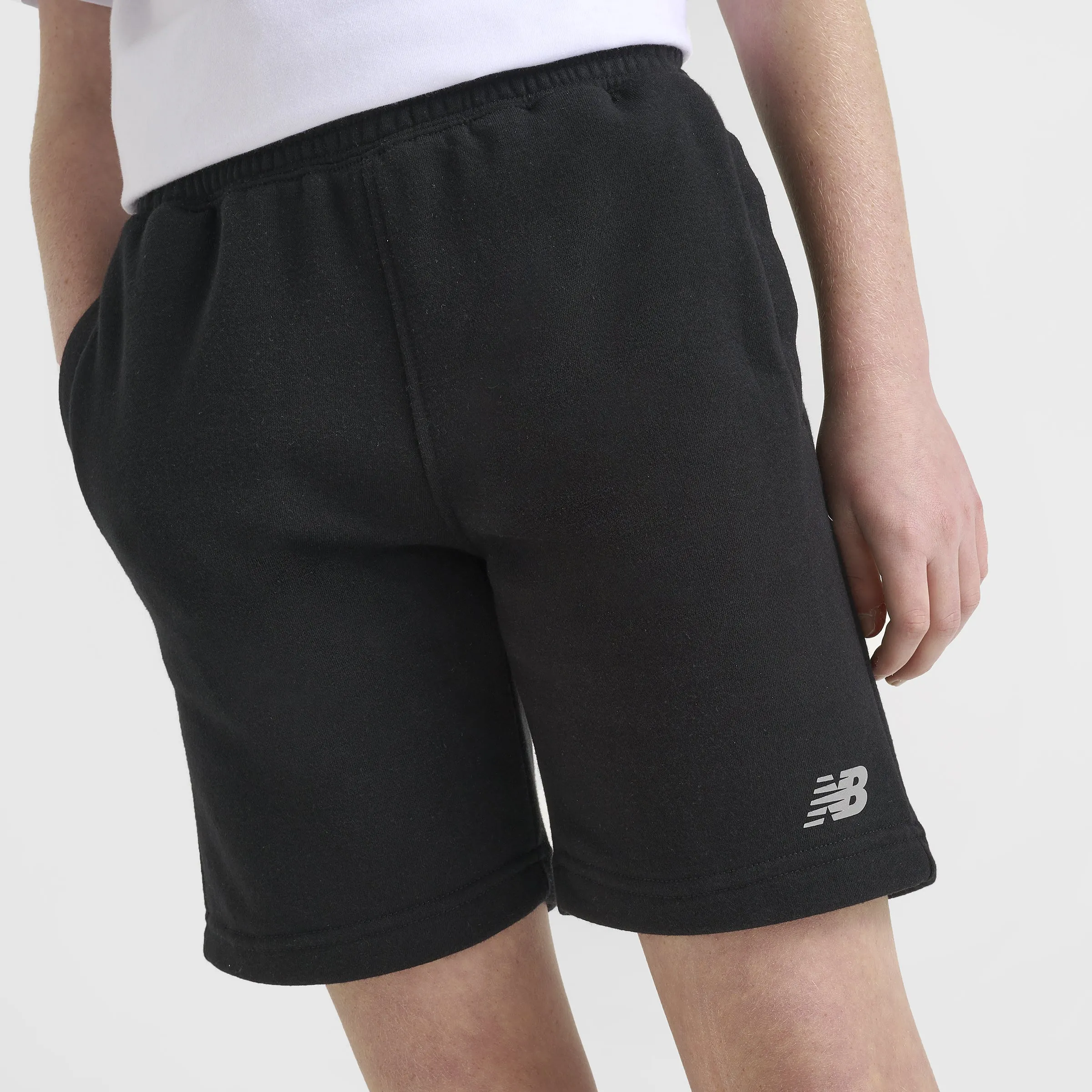 New Balance Junior Boys' Small Logo Shorts / Black