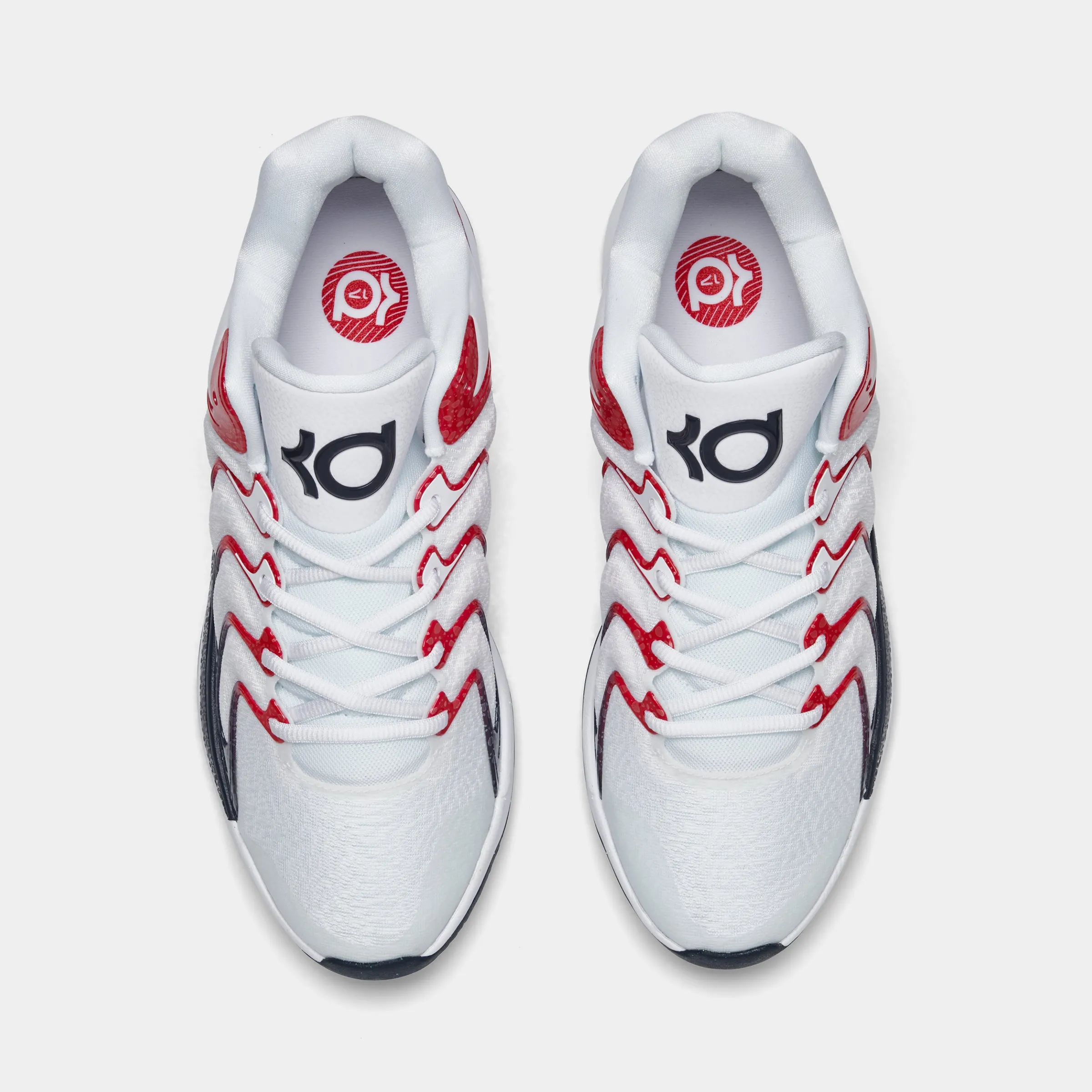 Nike KD17 White / Obsidian - University Red