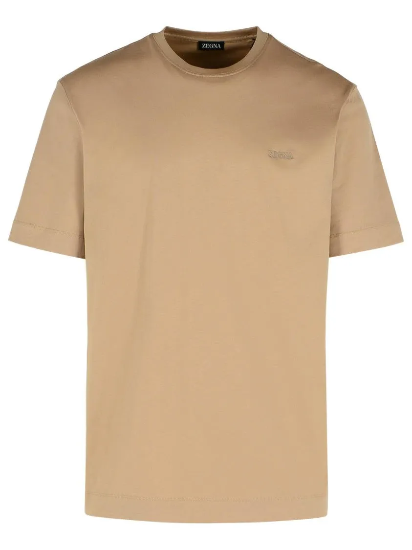 'Pure' Beige Cotton T-Shirt