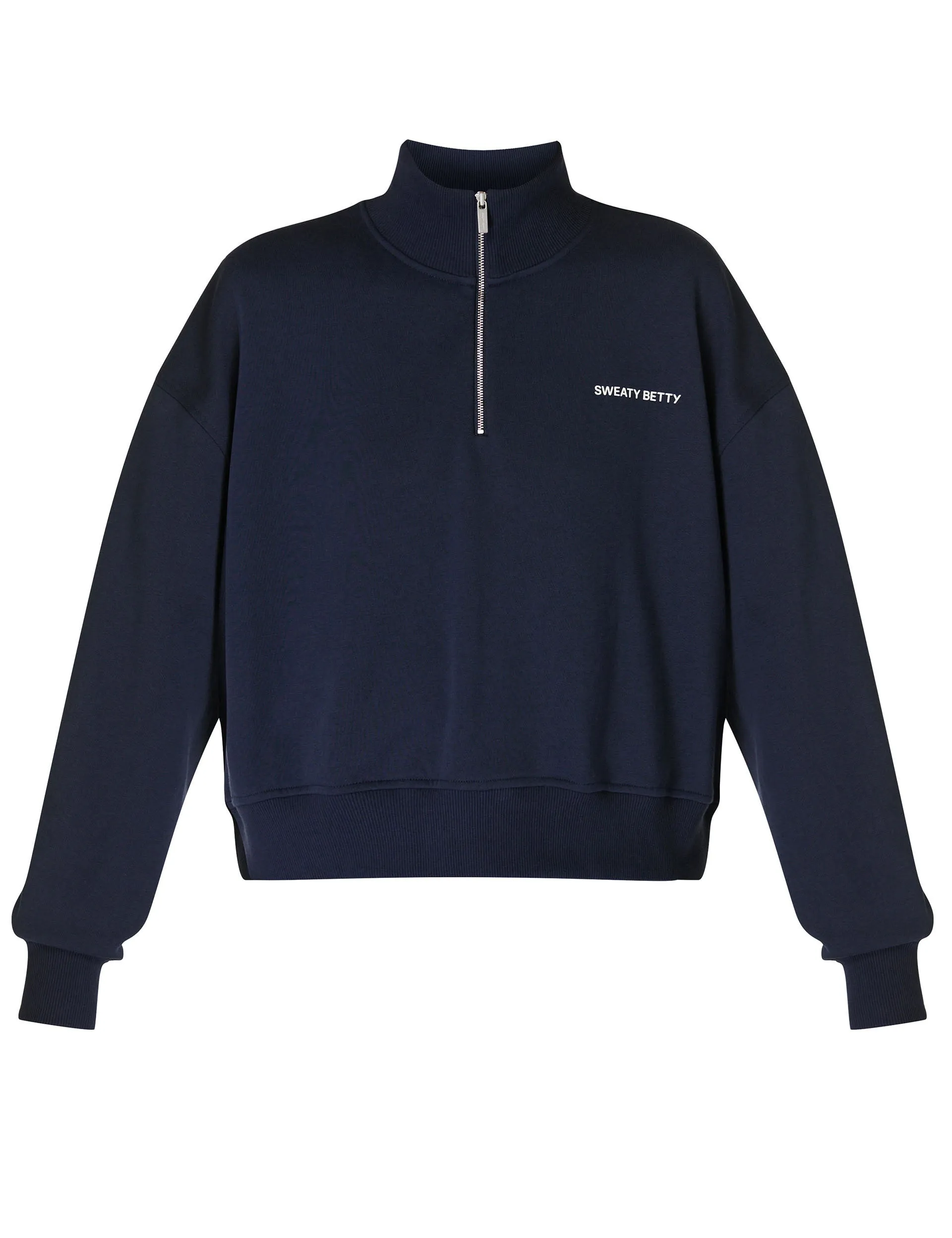 Revive Crop Half Zip - Navy Blue