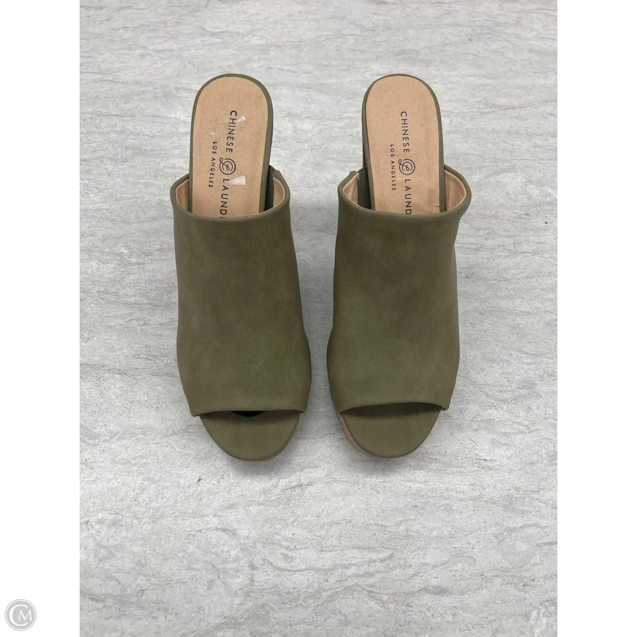 Shoes Heels Block By Chinese Laundry In Green, Size: 11