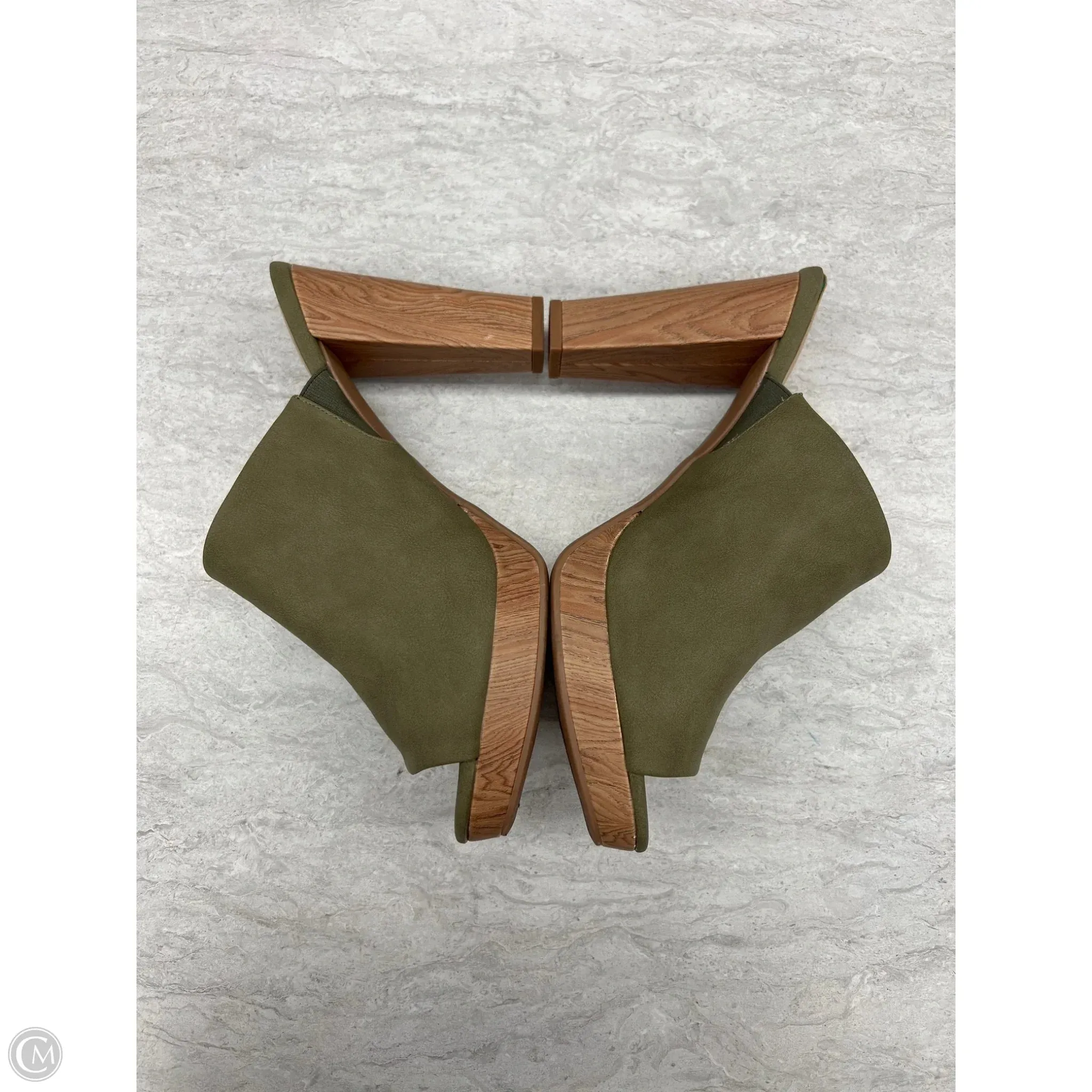 Shoes Heels Block By Chinese Laundry In Green, Size: 11