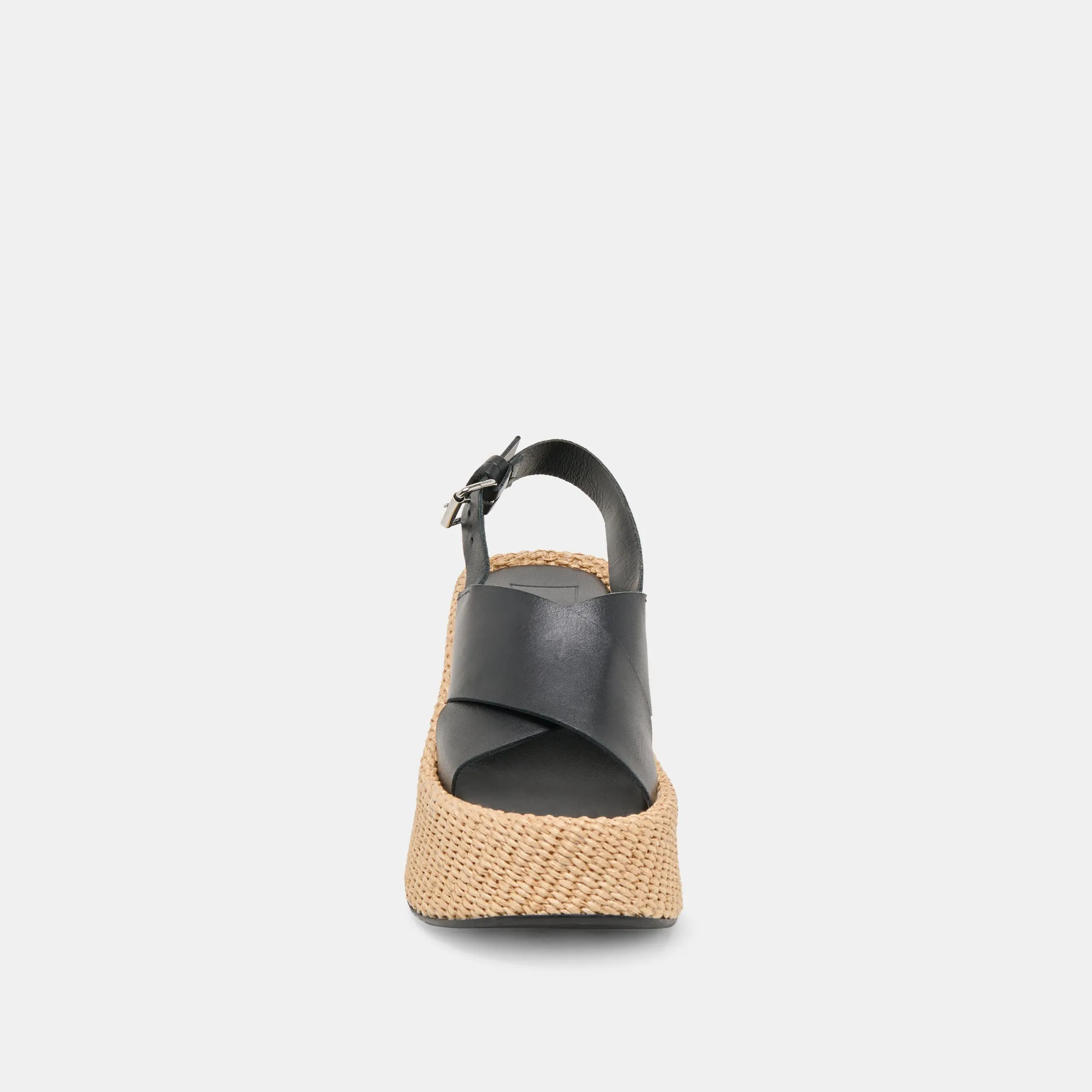 SKYLAR WEDGES BLACK LEATHER