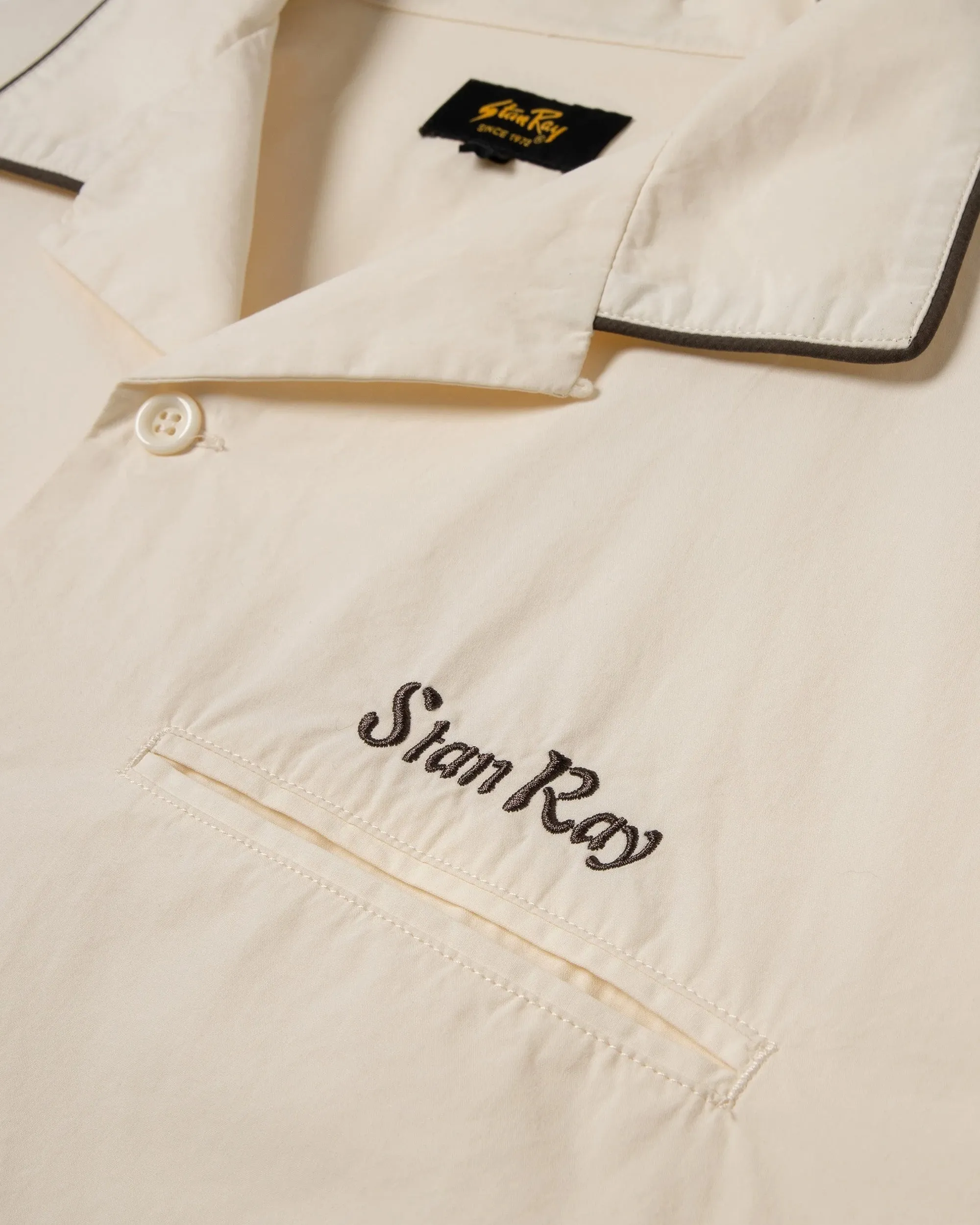 Stan Ray Bowling Shirt - Natural / Matt Black